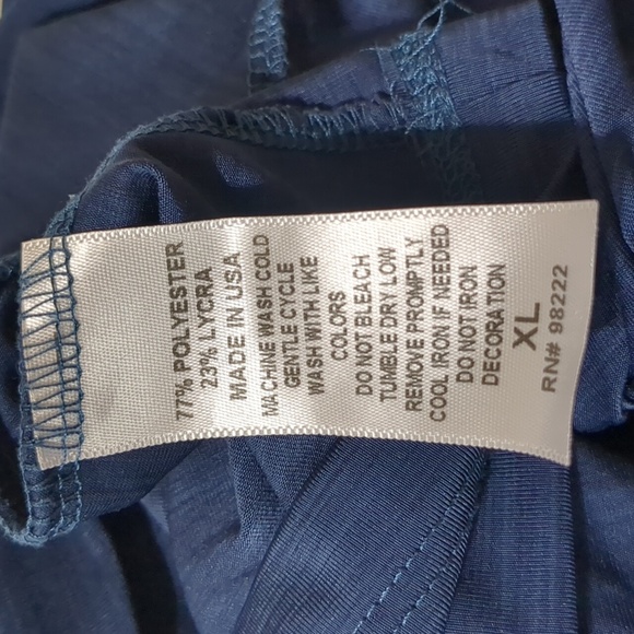 Eleven by Venus Williams Navy Athletic Shirt with Shelf Bra Women's Size XL - Picture 7 of 7